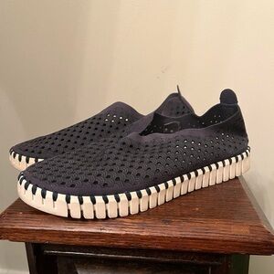 Ilse Jacobsen Tulip Perforated Mesh Slip On Flat Sneakers